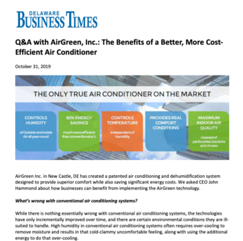 Delaware Business Times Article - Interview with AirGreen CEO John Hammond